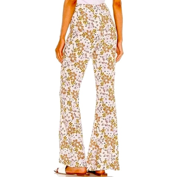 Free People Floral Flare Boho Pants Sz. Small - Picture 8 of 10